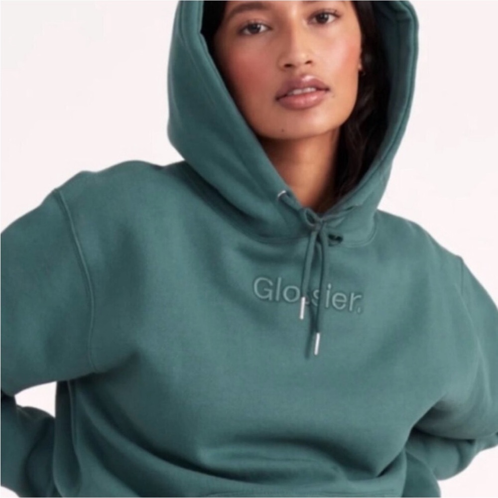 Glossier Teal Hoodie for Women